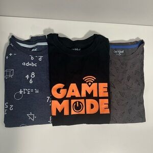 Boys 3 pack Shirts | Cat & Jack Target L 12-14 | math game mode paper plane